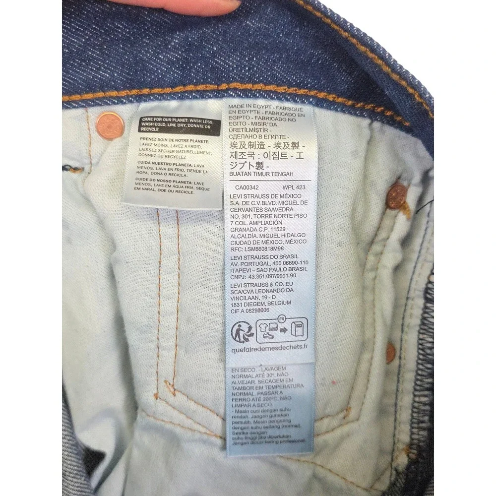 Levi Strauss 501 Jeans Mens 33x30 Dark‎ Wash Denim Heritage Workwear Classic